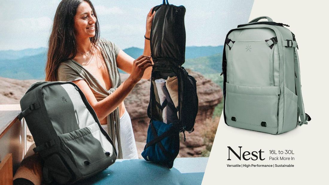 Nest adventure backpack from the 2021 Kickstarter outdoor gear ranking