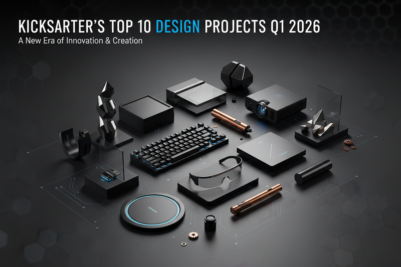 制造革命与极客美学：2026 年第一季度 Kickstarter 设计类热门项目前十强解析