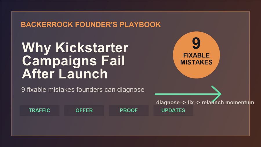 Kickstarter 캠페인이 론칭 후 실패하는 이유: 고칠 수 있는 9가지 실수