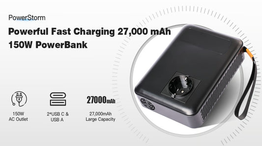 PowerStorm丨Powerful Fast Charging 27,000 mAh 150W PowerBank