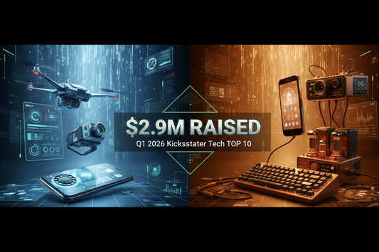 【290万ドル調達】2026年Q1のKickstarterテックTOP10：AI革命とレトロ復活