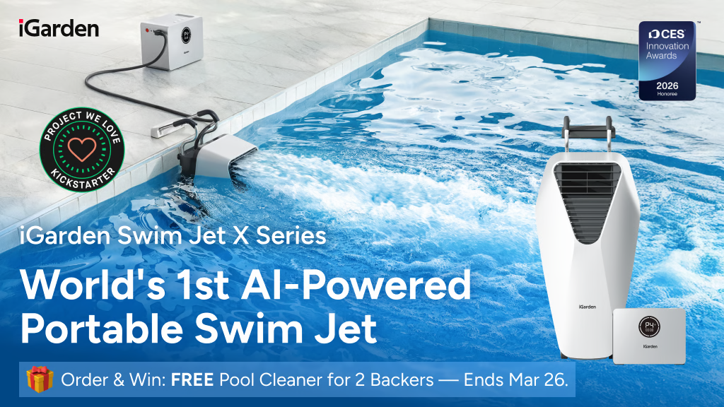iGarden X-Series: World’s 1st AI-Powered Portable Swim Jet