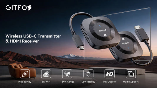 Wireless USB-C Transmitter &amp; HDMI Receiver | No WiFi Needed