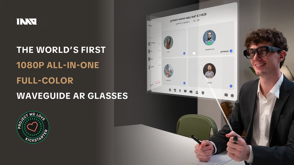 INMO Air3: 1080P All-in-One Full-Color Waveguide AR Glasses on Kickstarter