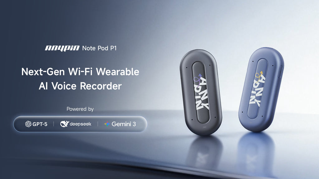 Anypin | Next-Gen Wi-Fi Wearable AI Voice Recorder