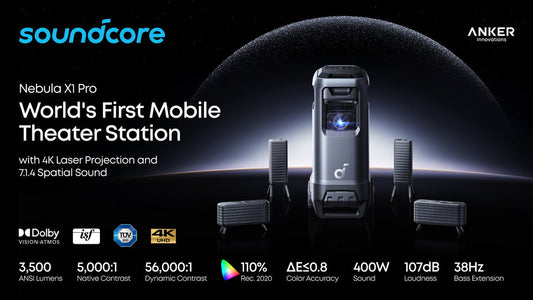 Nebula X1 Pro: Mobile Theater with 4K Projector& 7.1.4 Sound