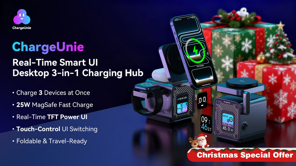 ChargeUnie: Real-Time Smart UI Desktop 3-in-1 Charging Hub