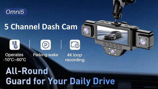 Omni5: The Ultimate 5-Channel Dash Cam for 360-Degree Vehicle Security