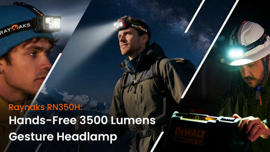 Raynaks RN350H: Hands-Free 3500 Lumens Gesture Headlamp