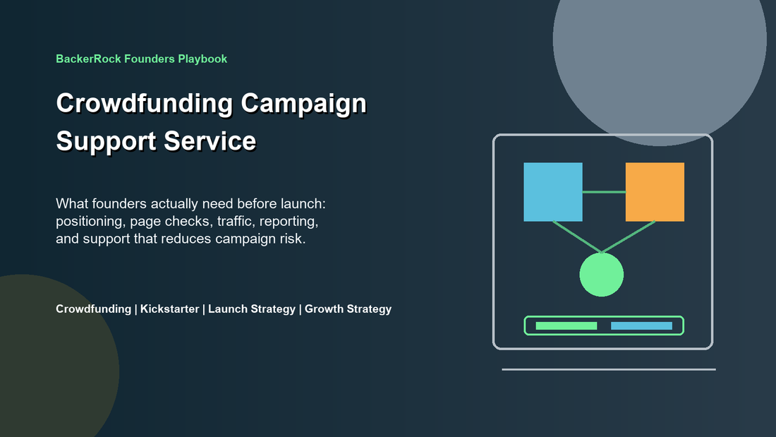 BackerRock Founders Playbook cover for Crowdfunding Campaign Support Service: What Founders Actually Need Before Launch