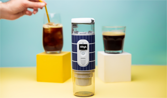 Nityk | Portable Solar Coffee Maker with 15000mAh Power Bank
