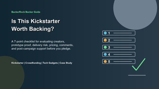BackerRock Backer Guide cover for Kickstarter project evaluation checklist