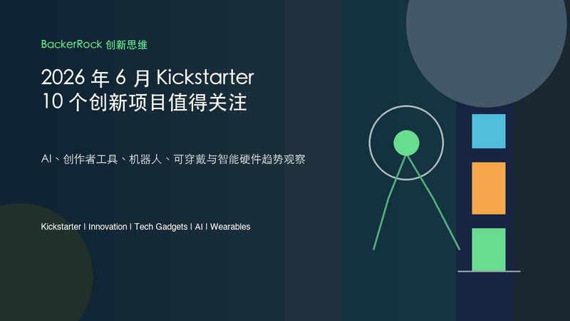 2026 年 6 月 Kickstarter 精选 10 个创新项目 - BackerRock 创新思维封面