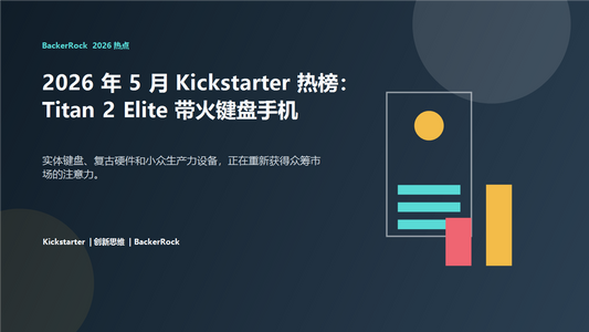 2026 年 5 月 Kickstarter 热榜 Titan 2 Elite 中文封面图