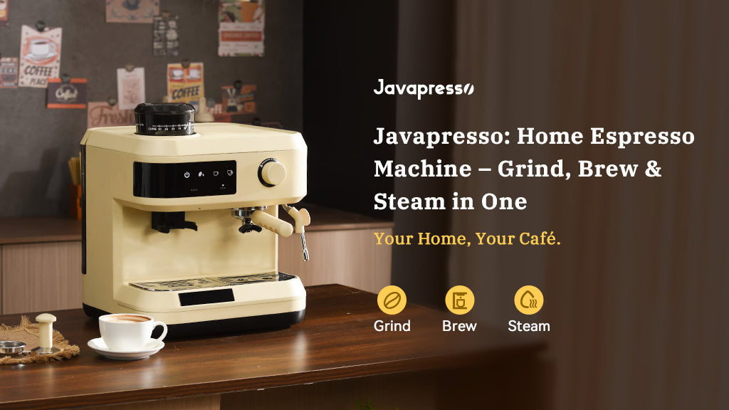 Javapresso: Home Espresso – Grind, Brew & Steam in One