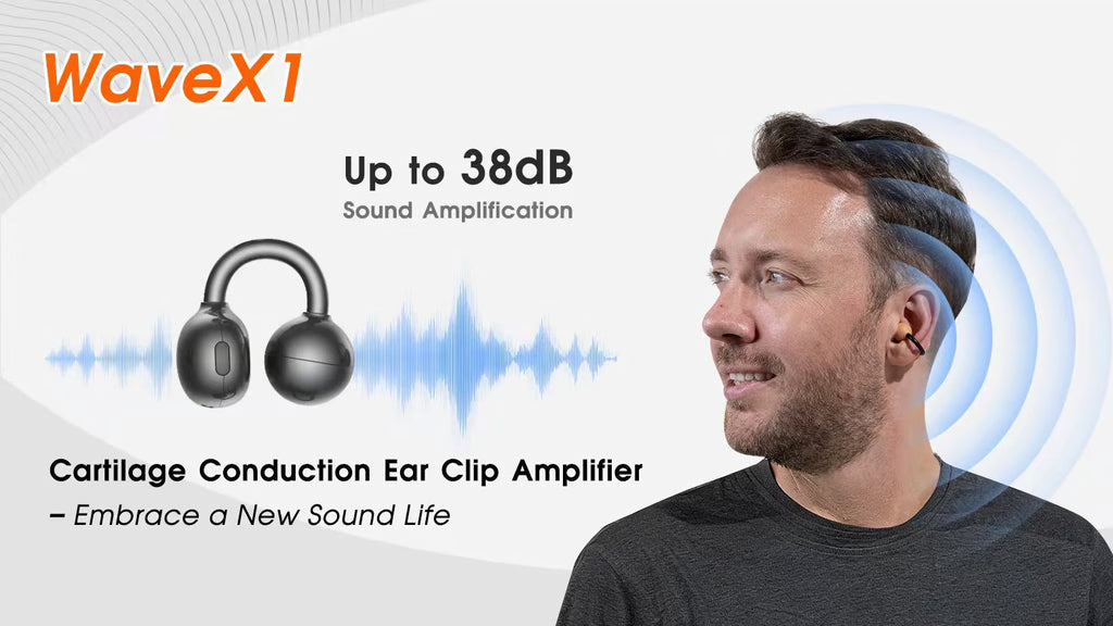 WaveX1: 1st Cartilage Conduction Ear Clip Amplifier