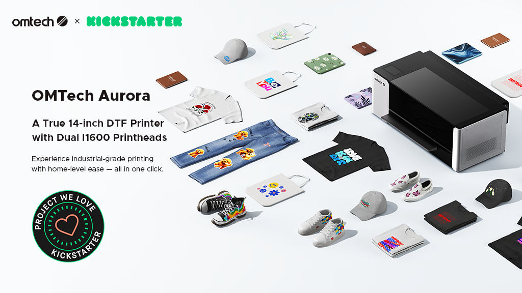 OMTech Aurora: A True 14-Inch DTF Printer with Dual i1600 Printheads