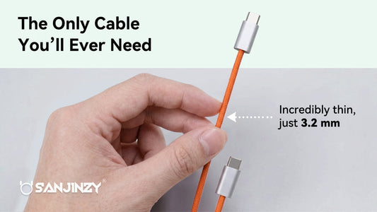 Sanjinzy Gen4 | 240W Hyper-Thin Metal USB-C Cable