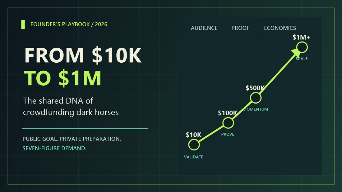 From $10K to $1M: The Shared DNA of 2026 Crowdfunding Dark Horses