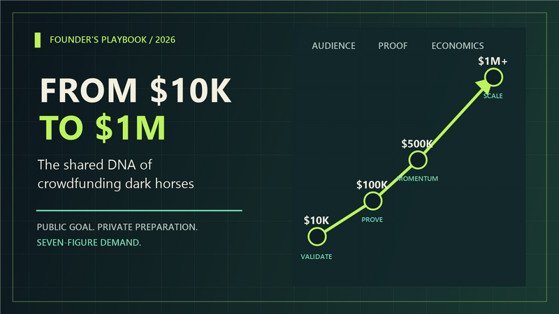 From $10K to $1M: The Shared DNA of 2026 Crowdfunding Dark Horses