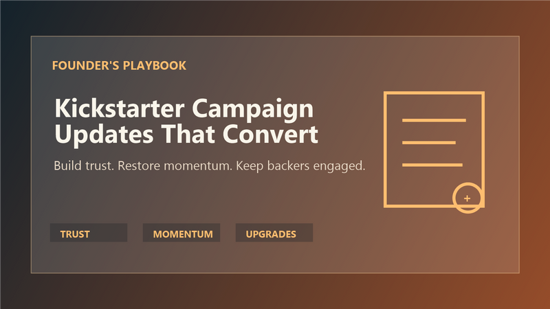 Kickstarter campaign updates that convert cover