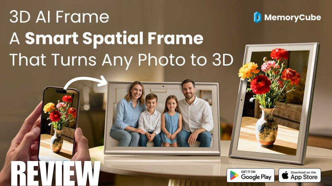 MEMORYCUBE: The 3D AI Frame That Brings Your Photos to Life Without Gl ...