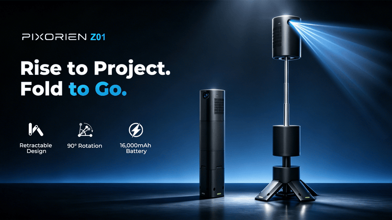 Pixorien Z01: The Retractable Projector Built to Fix Awkward Placement