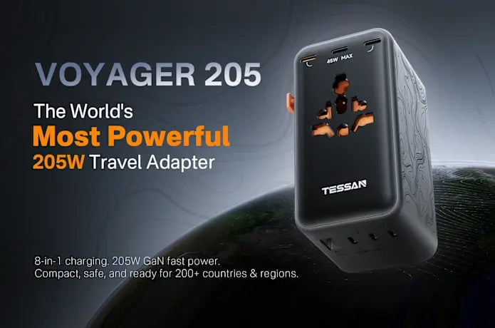 Voyager 205: 205W 8-in-1 Universal Travel Adapter