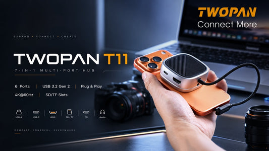 Twopan T11 Review: A Magnetic 7-in-1 USB-C Hub That Doubles as a Stand