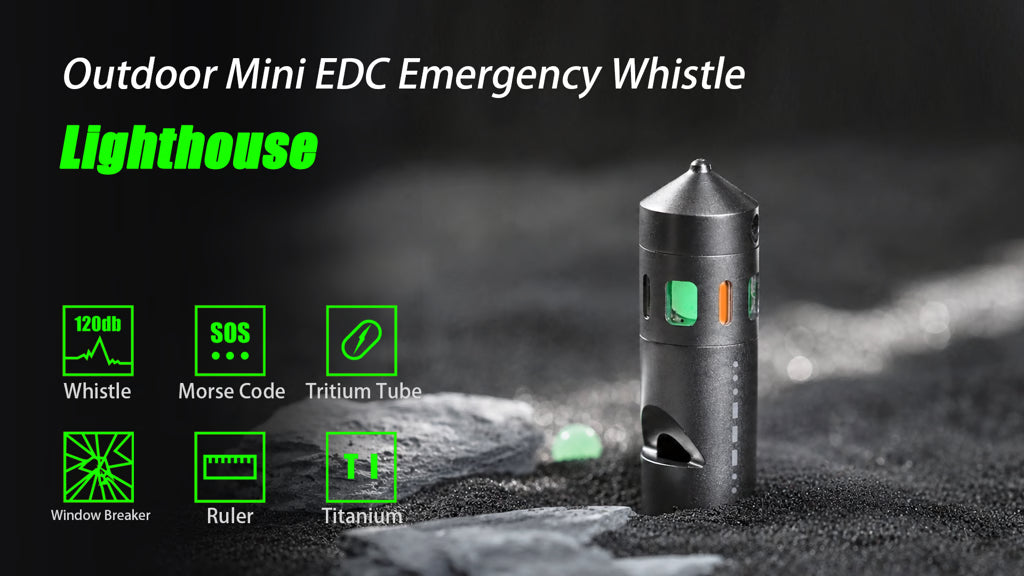 Lighthouse丨Outdoor Mini EDC Emergency Whistle