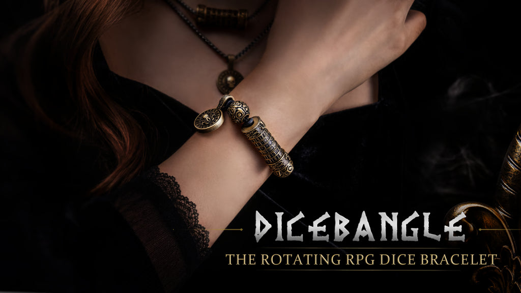 DICEBANGLE: The Brass RPG Dice Bracelet
