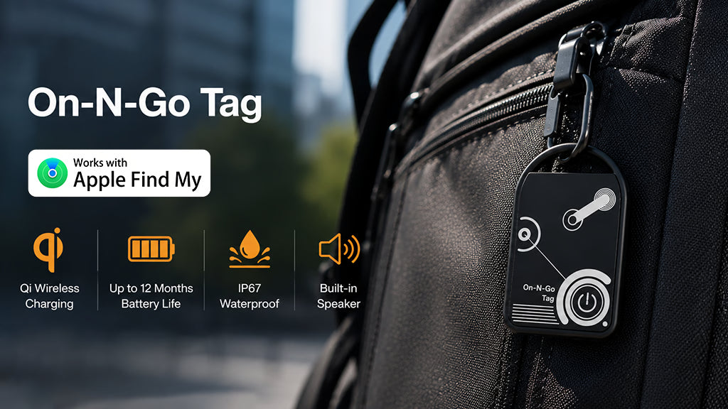 On-N-Go Tag: The Ultra-Thin Rechargeable Find My Tracker