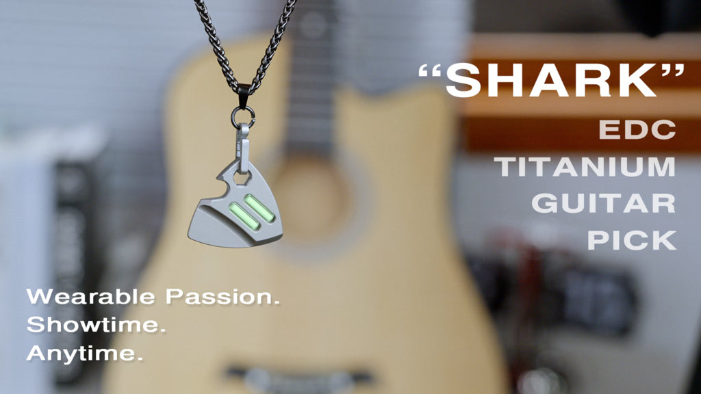 KRYN Shark: Titanium Guitar Pick & Everyday Carry Pandant