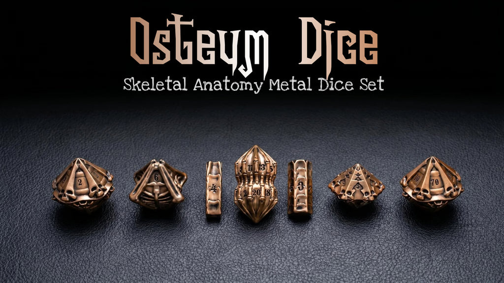 Osteum Dice: Skeletal Anatomy Metal Dice Set