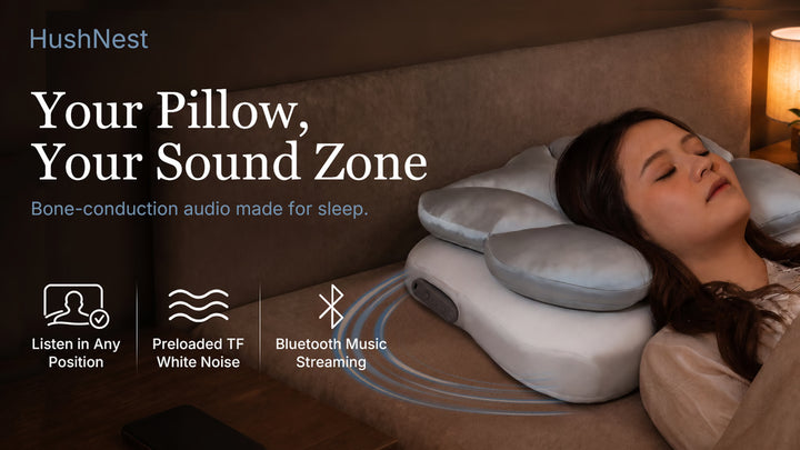 HushNest - Bone-Conduction Audio for Quiet Bedtime Listening