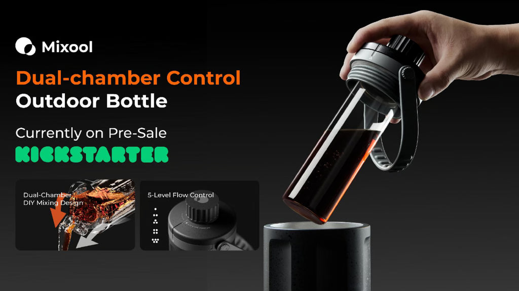 Mixool X1: 1st Smart Dual-Chamber Tumbler w/ 5 Mix Levels