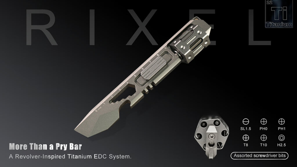 RIXEL：A Revolver-Inspired Titanium Multi-Tool Pry Bar
