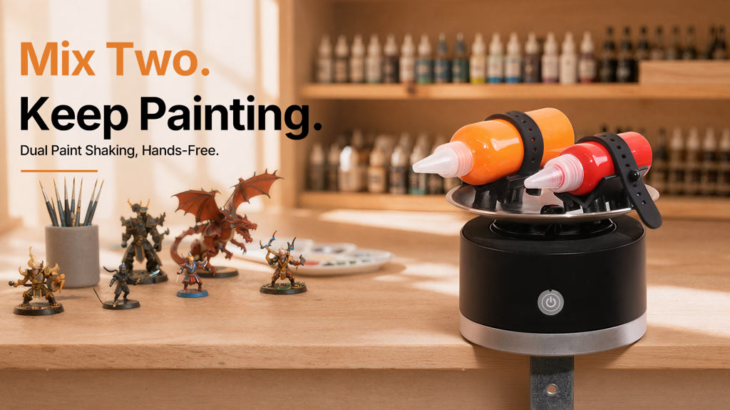Mixora: Dual Paint Shaker for Miniature Painters