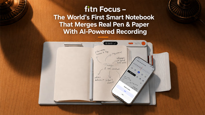 fitn Focus - World's 1st Notebook with Real Pen & AI Recording