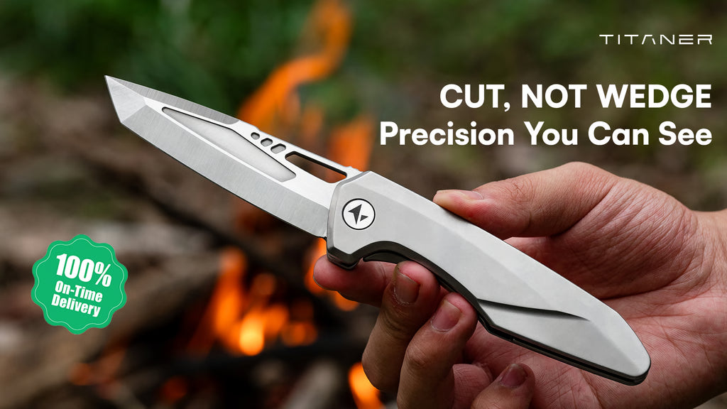 Titaner Razorbill: Titanium 3D CNC Tanto EDC Cutting Tool