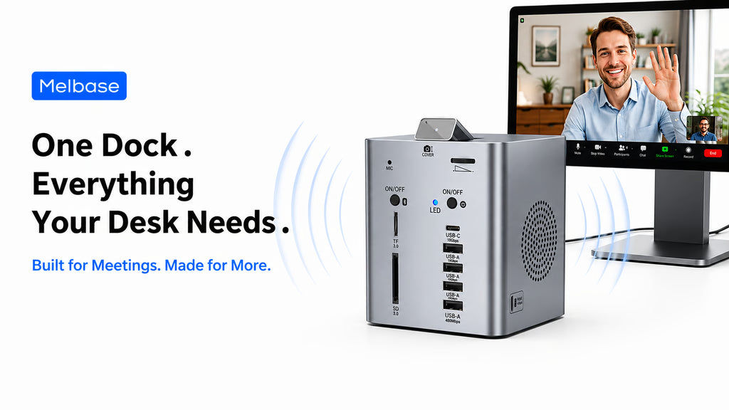 Melbase: 14-in-1 Video & Audio Dock - Clean Up Your Desktop
