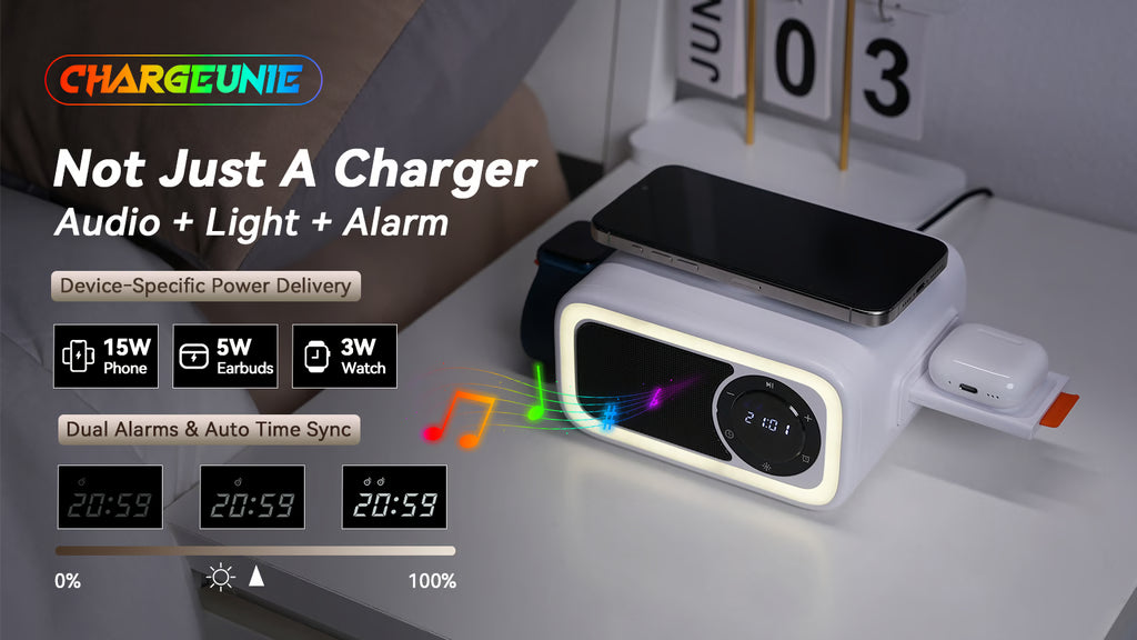 ChargeUnie：Not just a wireless charger — Your Personal Audio