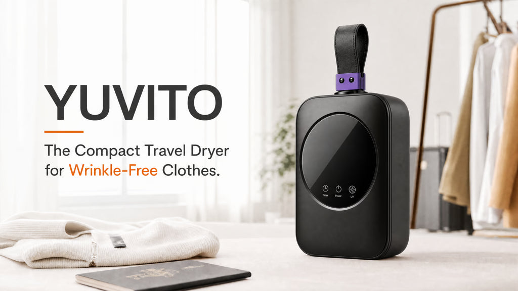 YUVITO: The Compact Travel Dryer for Wrinkle-Free Clothes.