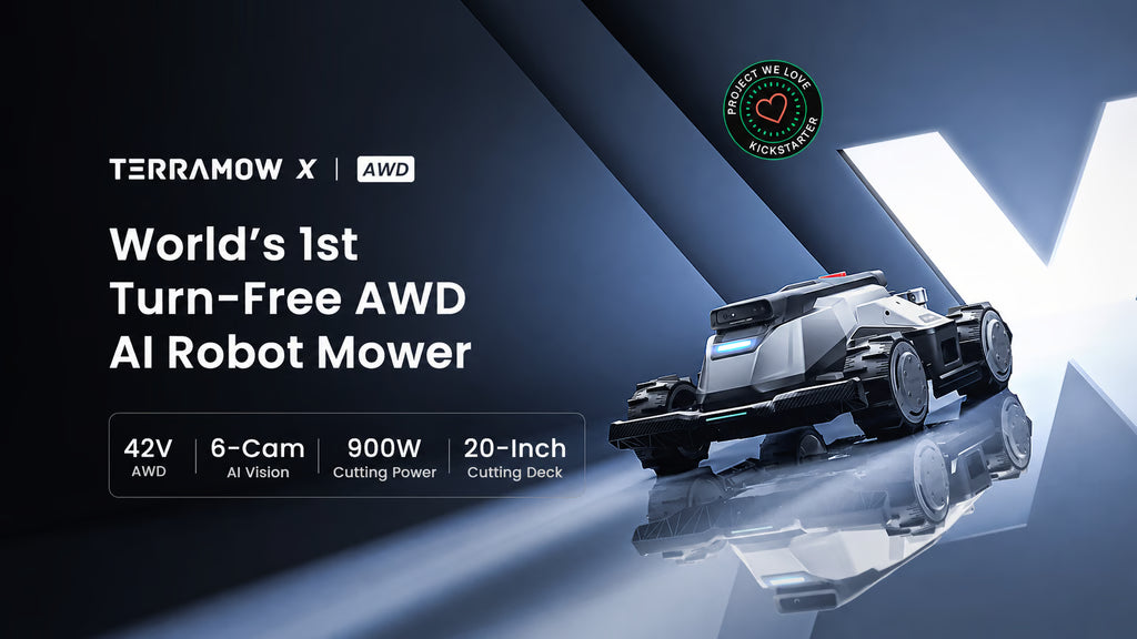 TerraMow X AWD | World’s 1st Turn-Free AWD AI Robot Mower