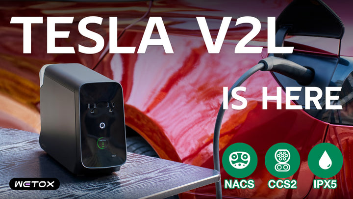 WETOX D2: NACS/CCS2 V2L Discharge Adapter for Tesla