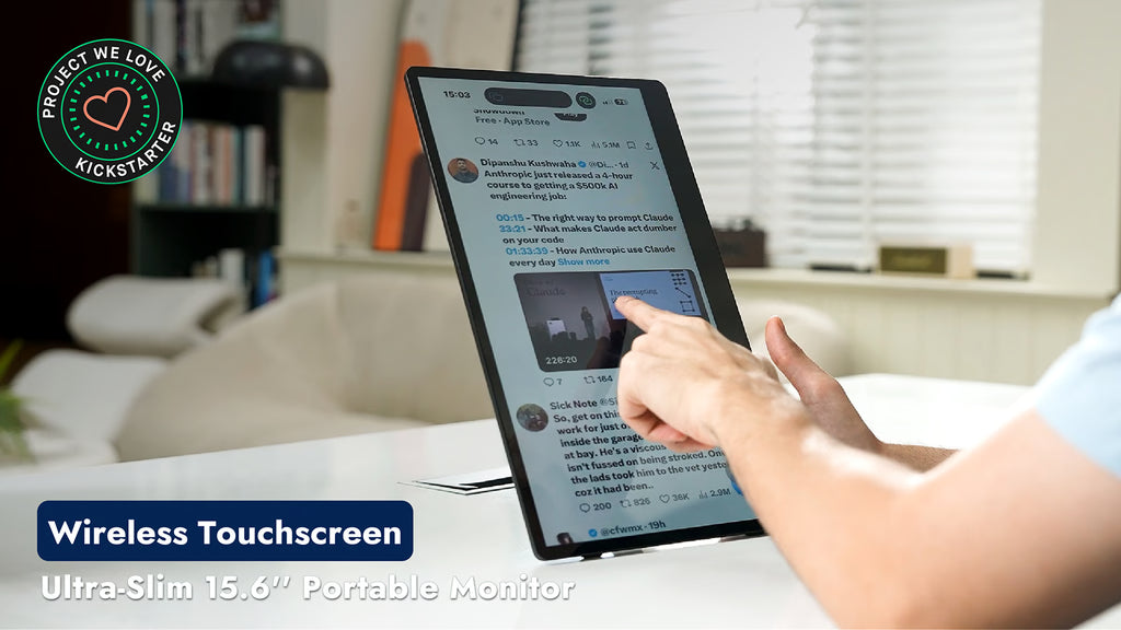 4URPC: 15.6" Wireless Touchscreen Portable Monitor