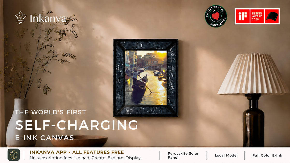 Inkanva: The World's First Self-Charging E-Ink Canvas