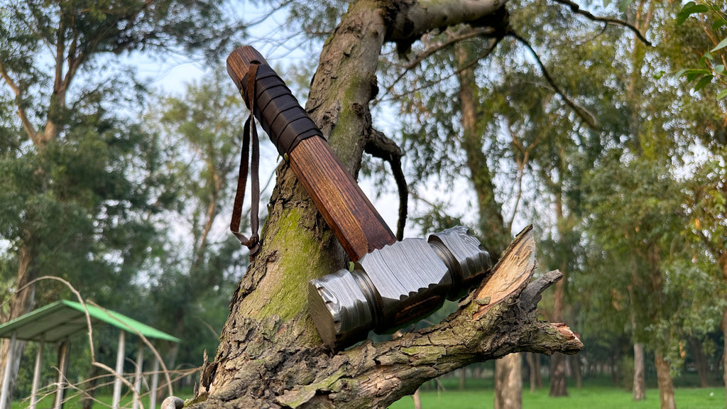 Thom 2.0 - The Handmade Damascus Hammer, Reborn