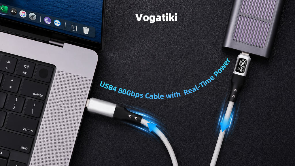 Vogatiki: The USB4 80Gbps Cable with Real-Time Power Display