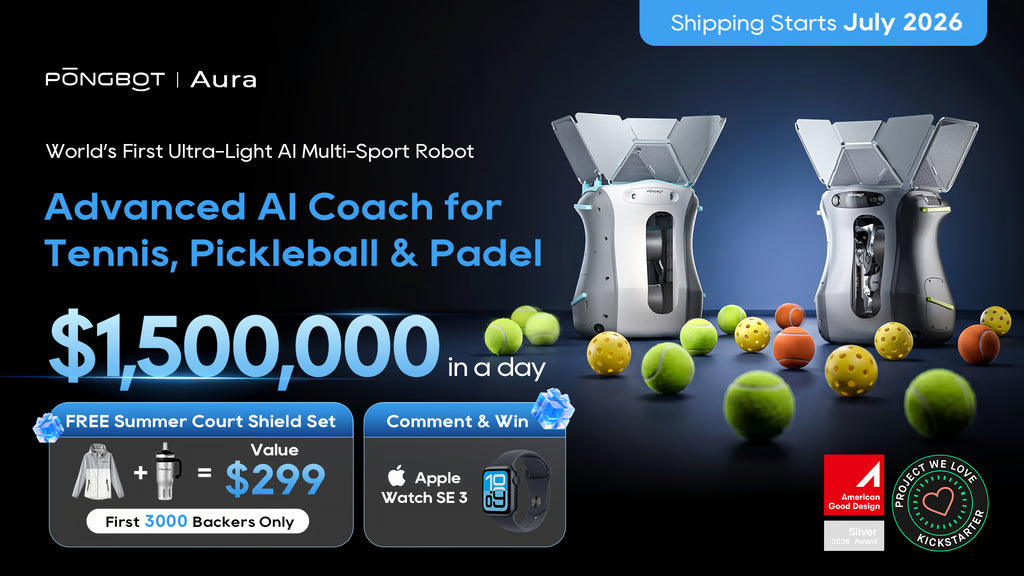 Pongbot Aura-The First Ultralight AI Coach Multi-Sport Robot